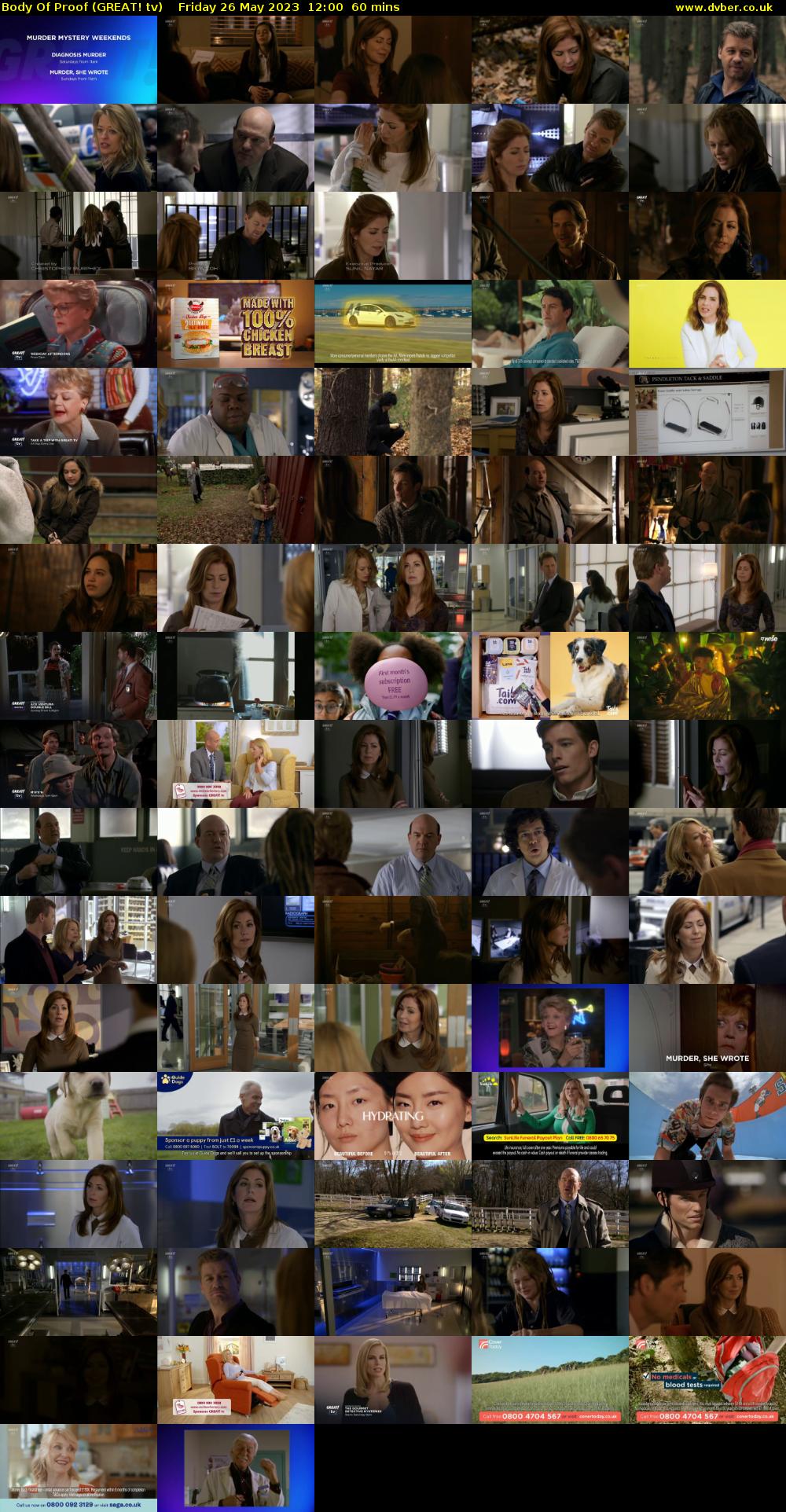 Body Of Proof (GREAT! tv) Friday 26 May 2023 12:00 - 13:00