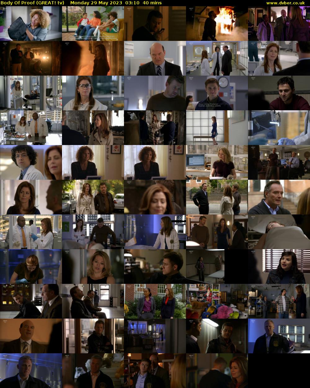 Body Of Proof (GREAT! tv) Monday 29 May 2023 03:10 - 03:50