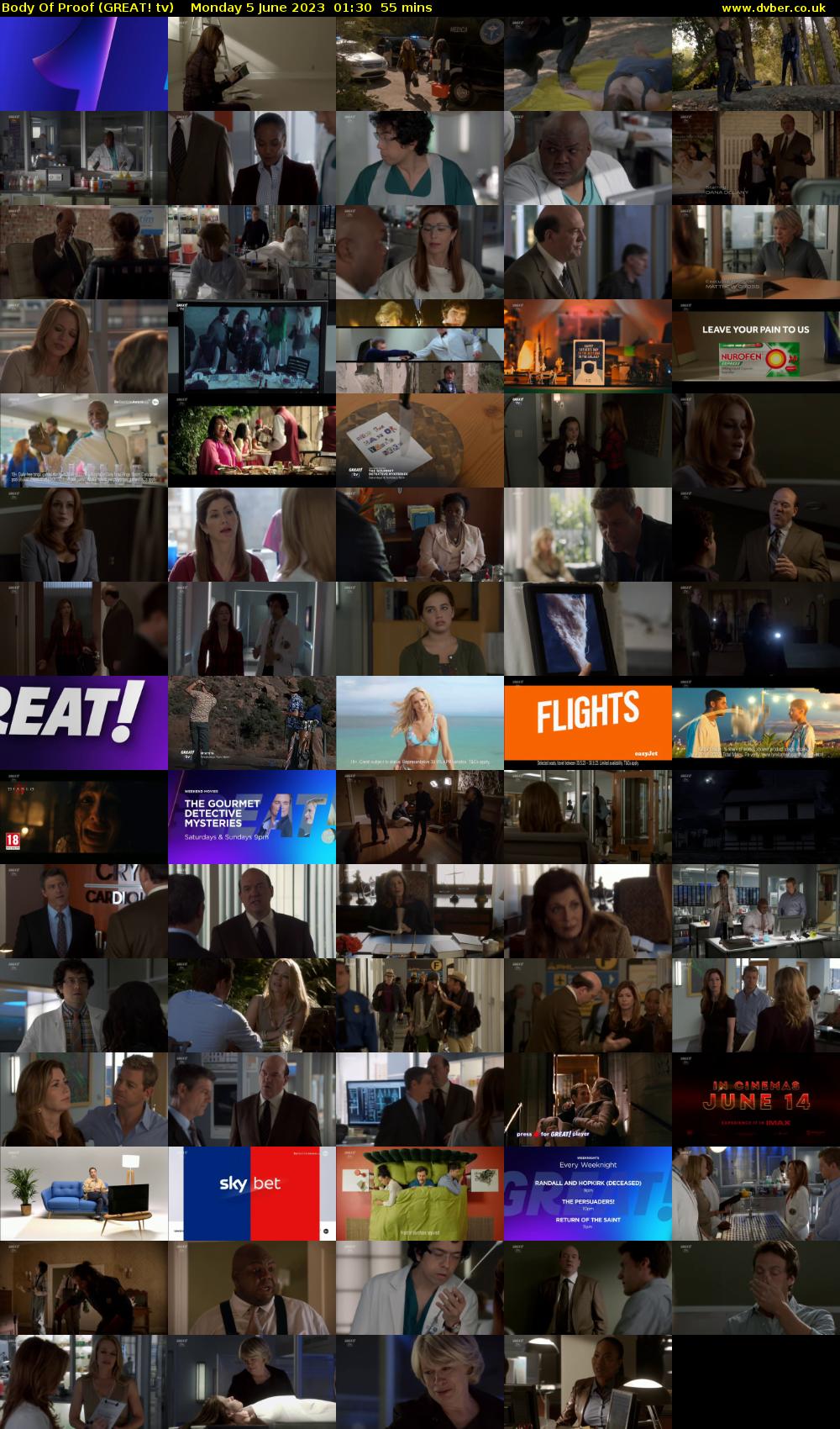 Body Of Proof (GREAT! tv) Monday 5 June 2023 01:30 - 02:25