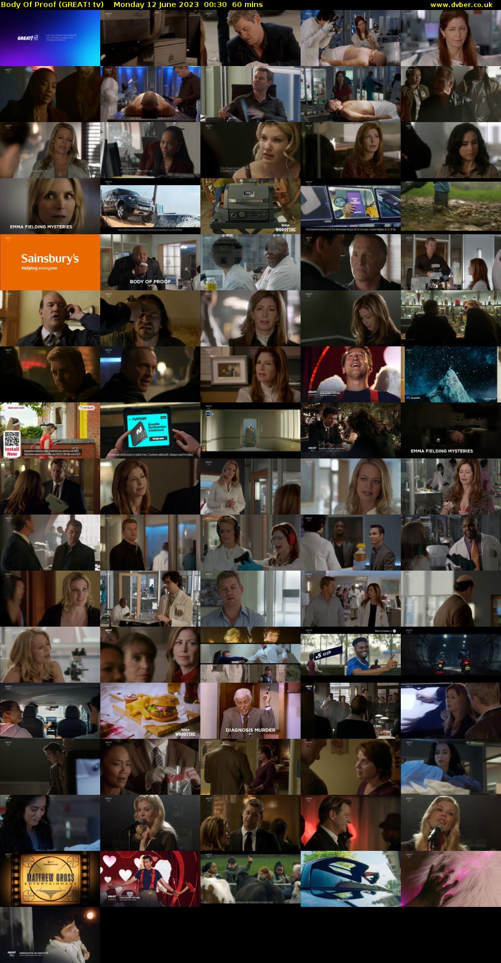 Body Of Proof (GREAT! tv) Monday 12 June 2023 00:30 - 01:30