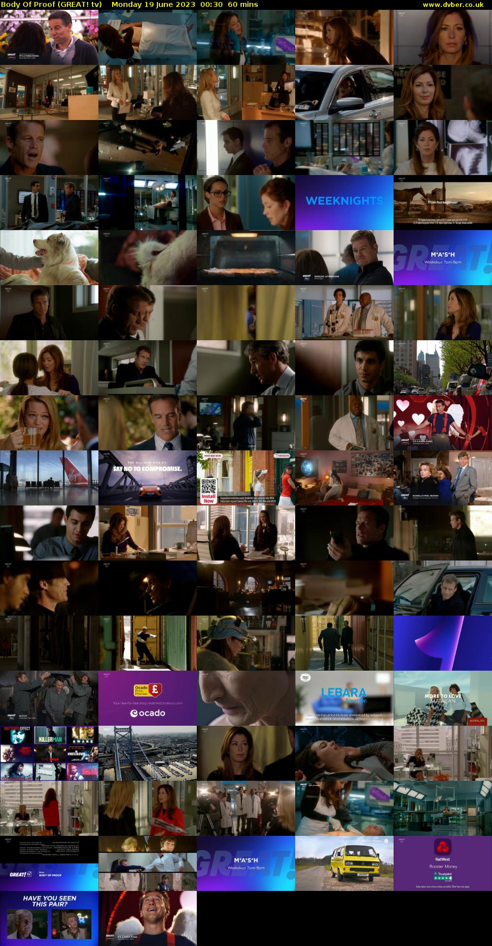 Body Of Proof (GREAT! tv) Monday 19 June 2023 00:30 - 01:30