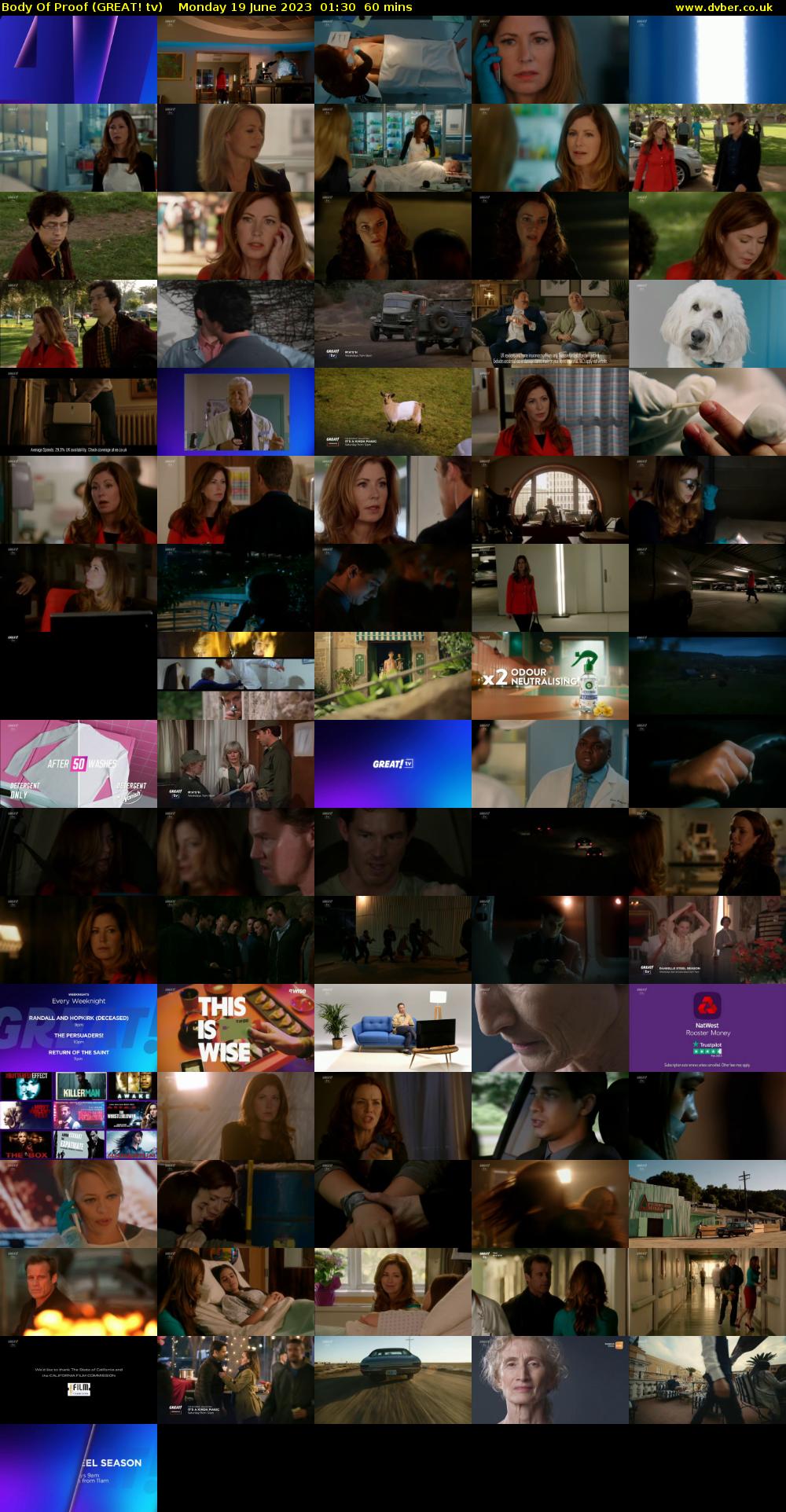 Body Of Proof (GREAT! tv) Monday 19 June 2023 01:30 - 02:30