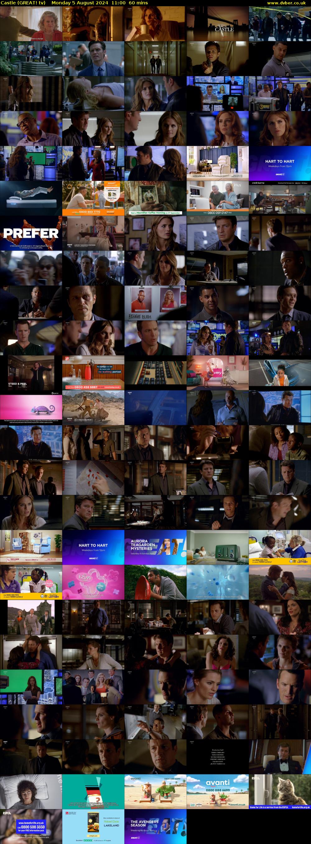 Castle (GREAT! tv) Monday 5 August 2024 11:00 - 12:00