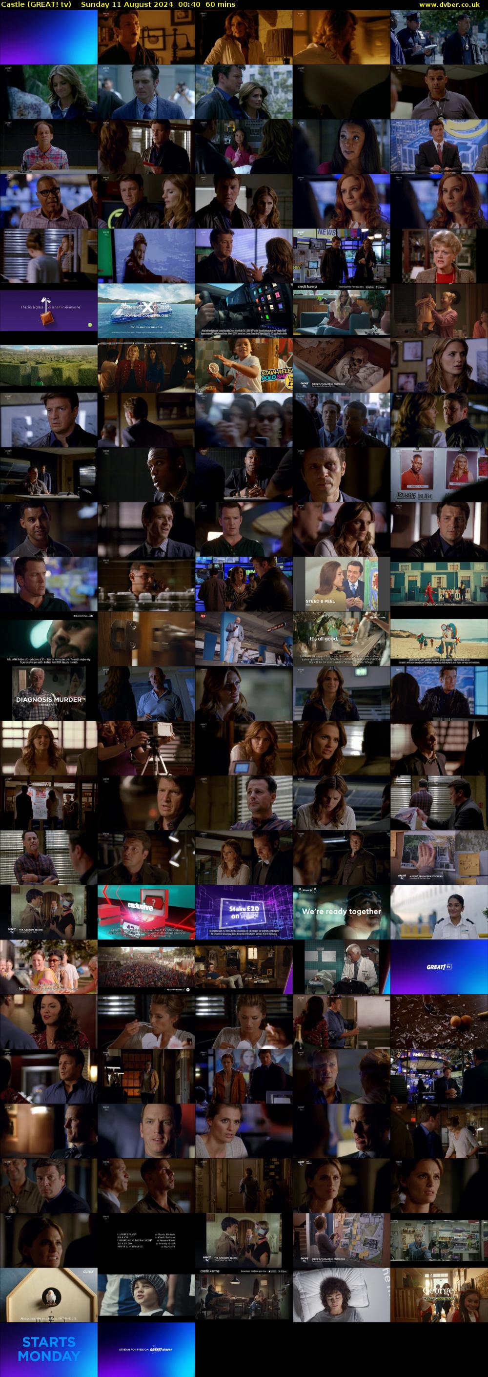 Castle (GREAT! tv) Sunday 11 August 2024 00:40 - 01:40