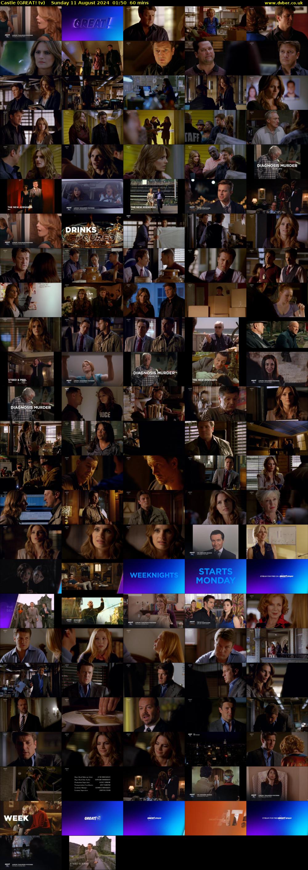 Castle (GREAT! tv) Sunday 11 August 2024 01:50 - 02:50