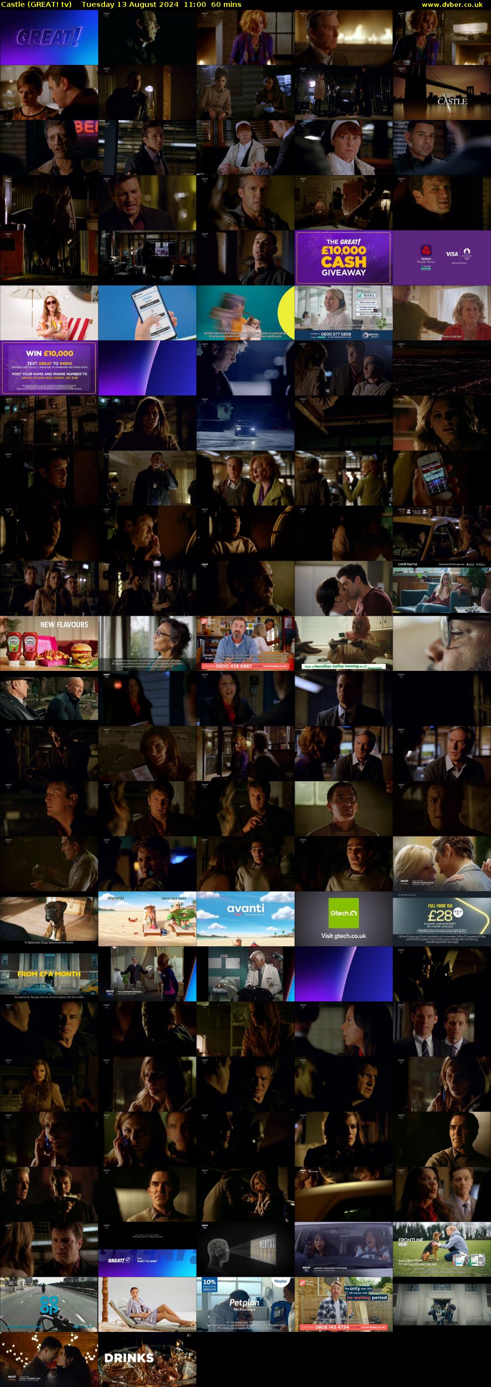 Castle (GREAT! tv) Tuesday 13 August 2024 11:00 - 12:00