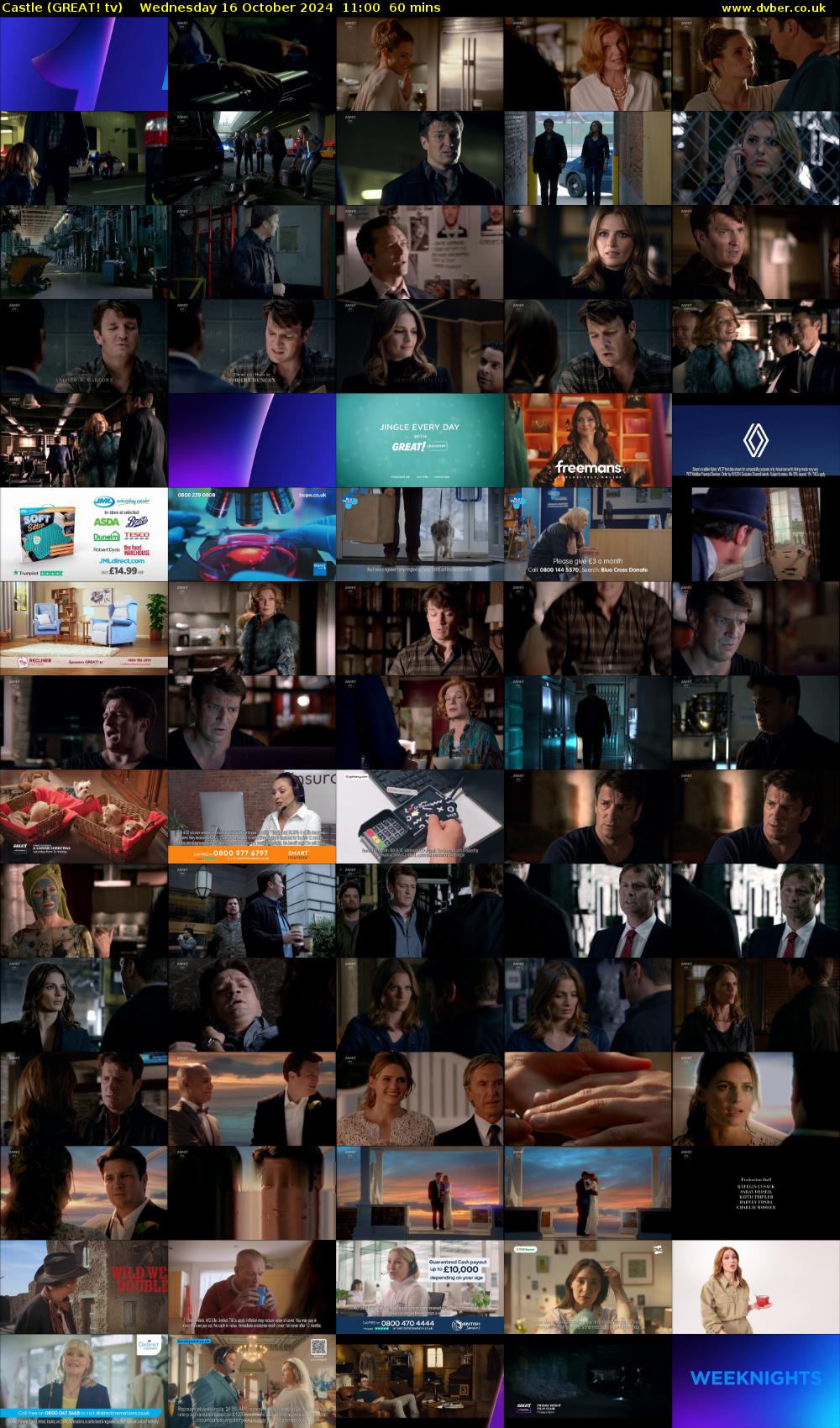 Castle (GREAT! tv) Wednesday 16 October 2024 11:00 - 12:00