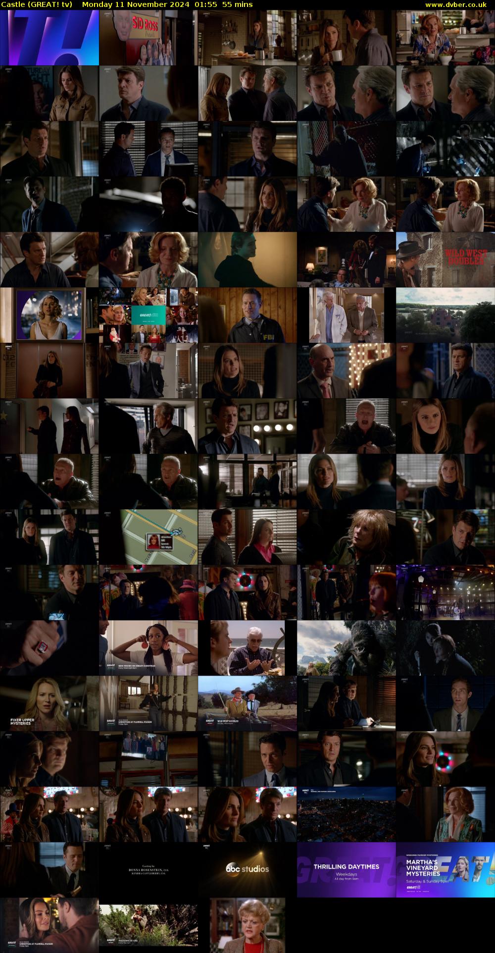Castle (GREAT! tv) Monday 11 November 2024 01:55 - 02:50