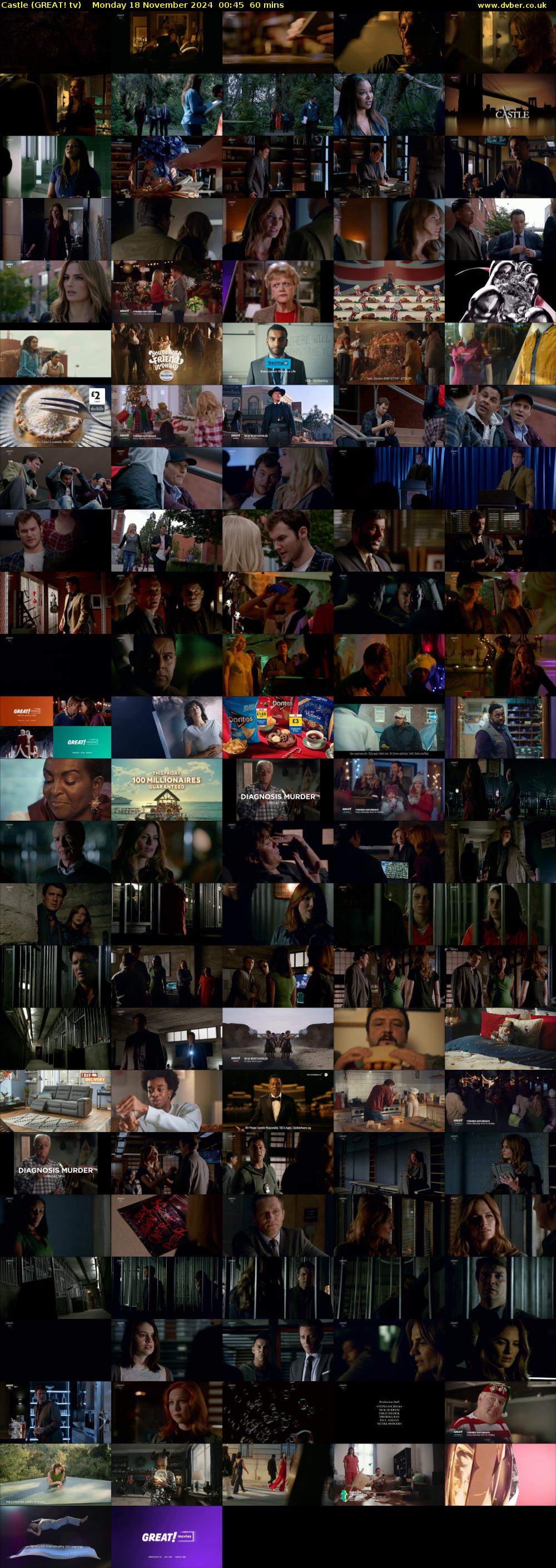 Castle (GREAT! tv) Monday 18 November 2024 00:45 - 01:45