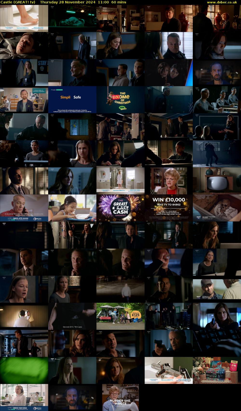 Castle (GREAT! tv) Thursday 28 November 2024 11:00 - 12:00