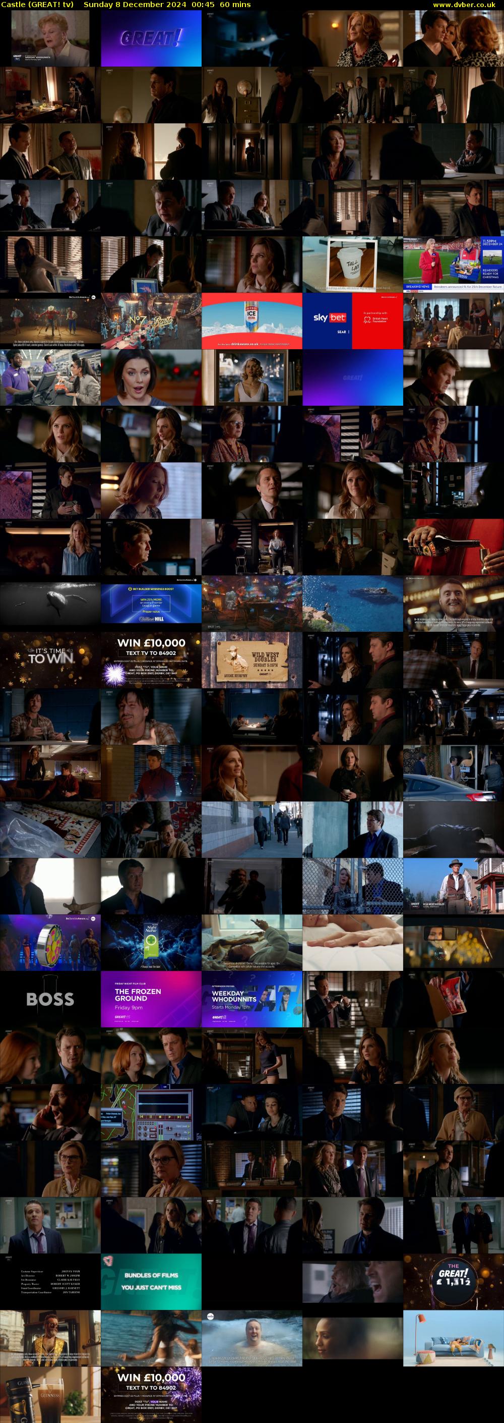 Castle (GREAT! tv) Sunday 8 December 2024 00:45 - 01:45