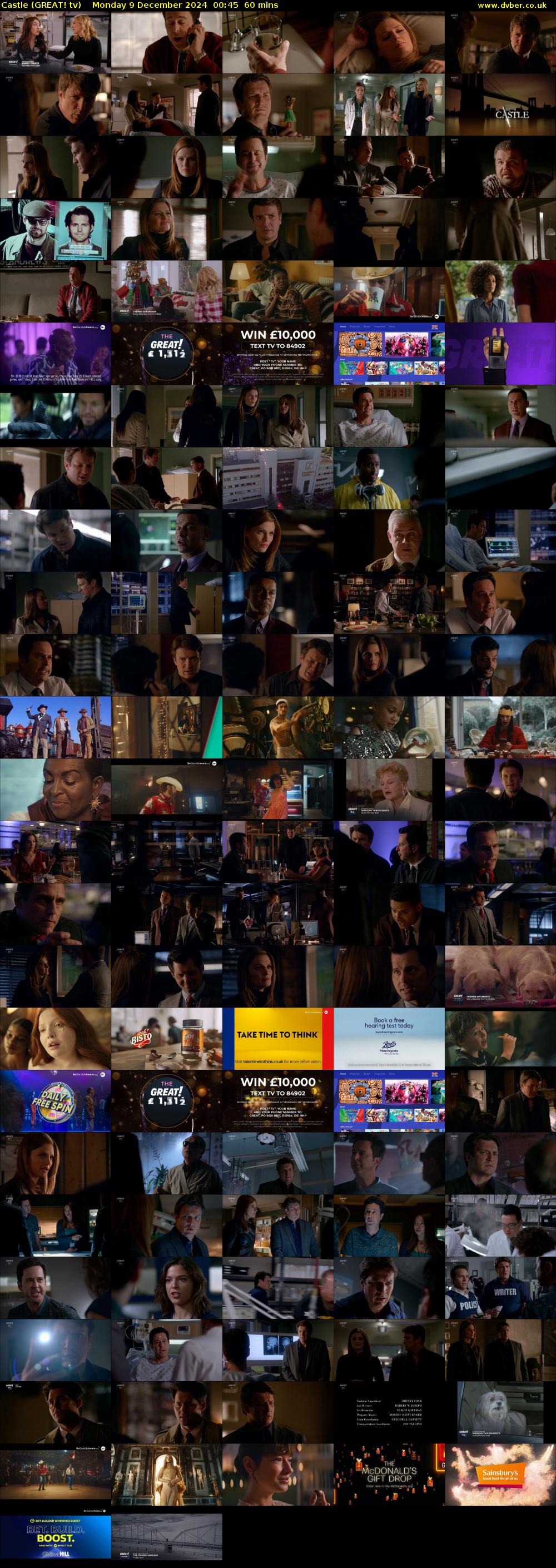 Castle (GREAT! tv) Monday 9 December 2024 00:45 - 01:45