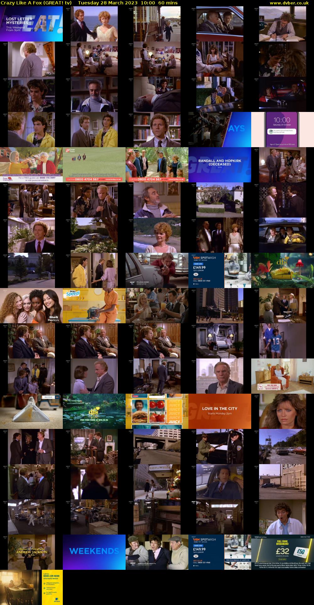 Crazy Like A Fox (GREAT! tv) Tuesday 28 March 2023 10:00 - 11:00