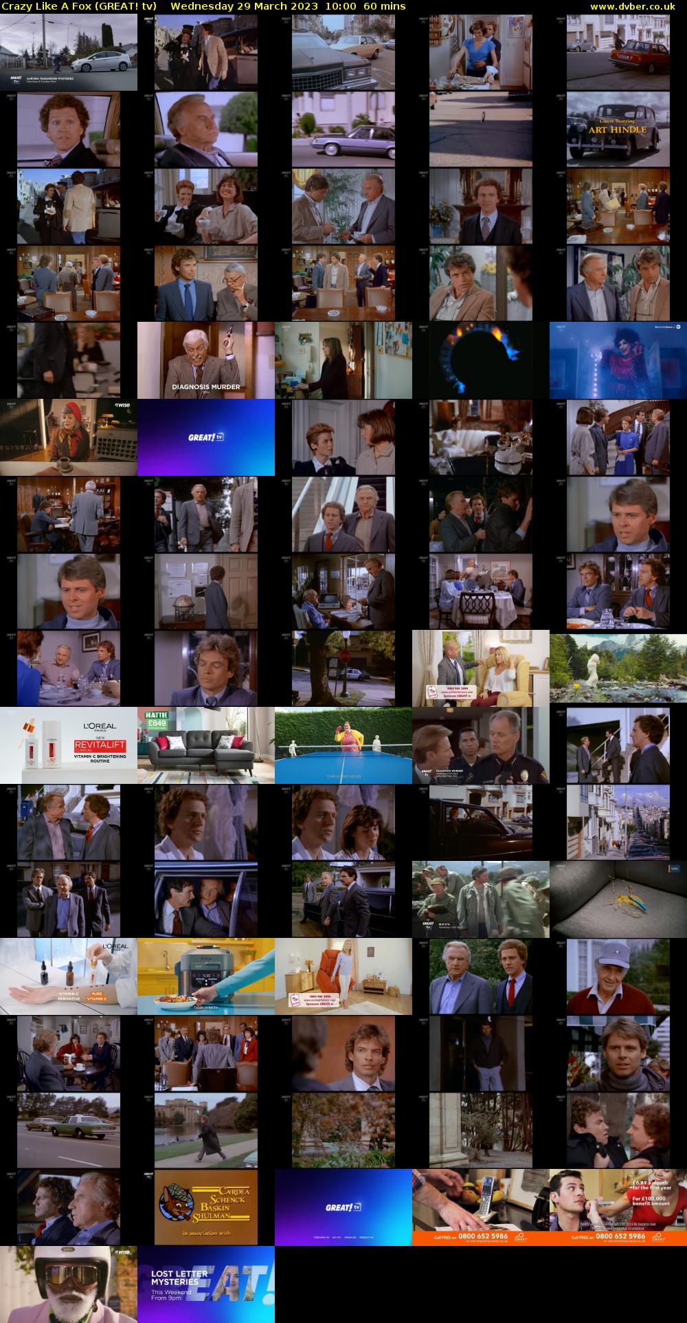Crazy Like A Fox (GREAT! tv) Wednesday 29 March 2023 10:00 - 11:00