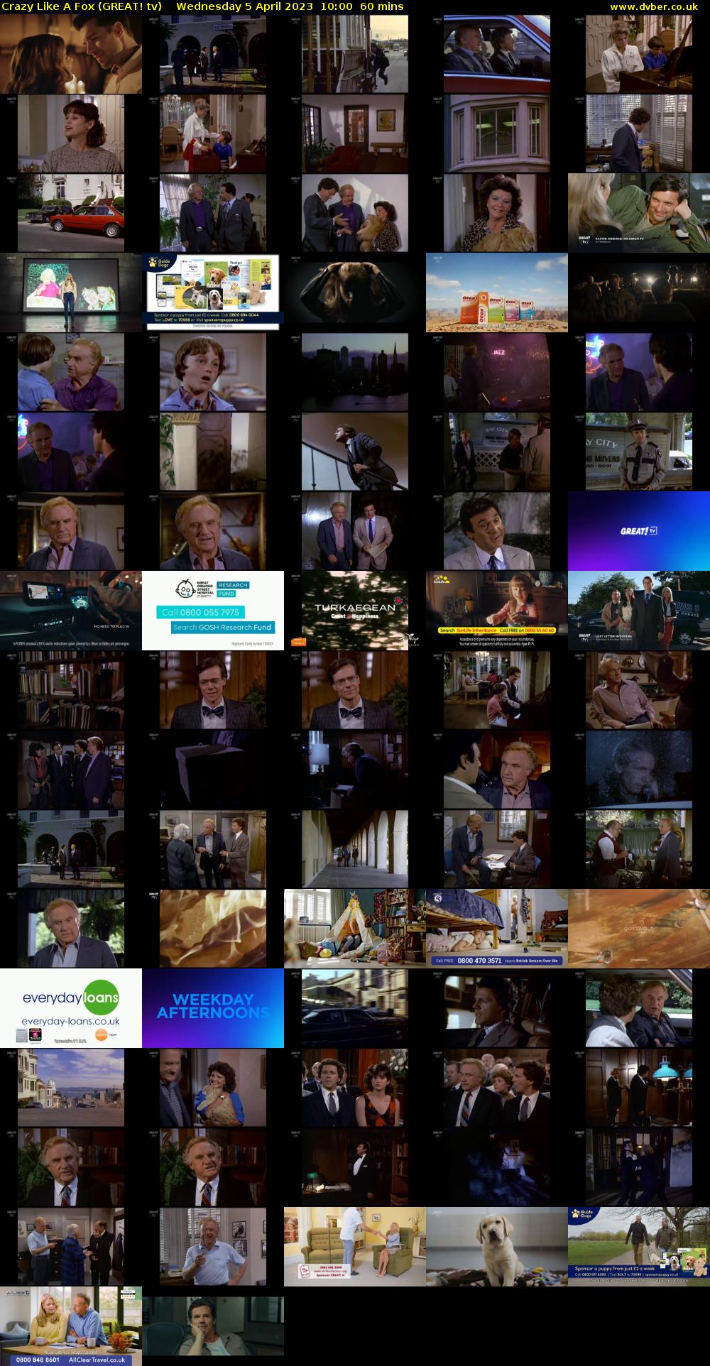 Crazy Like A Fox (GREAT! tv) Wednesday 5 April 2023 10:00 - 11:00