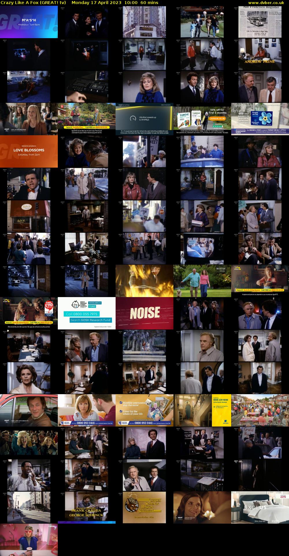 Crazy Like A Fox (GREAT! tv) Monday 17 April 2023 10:00 - 11:00