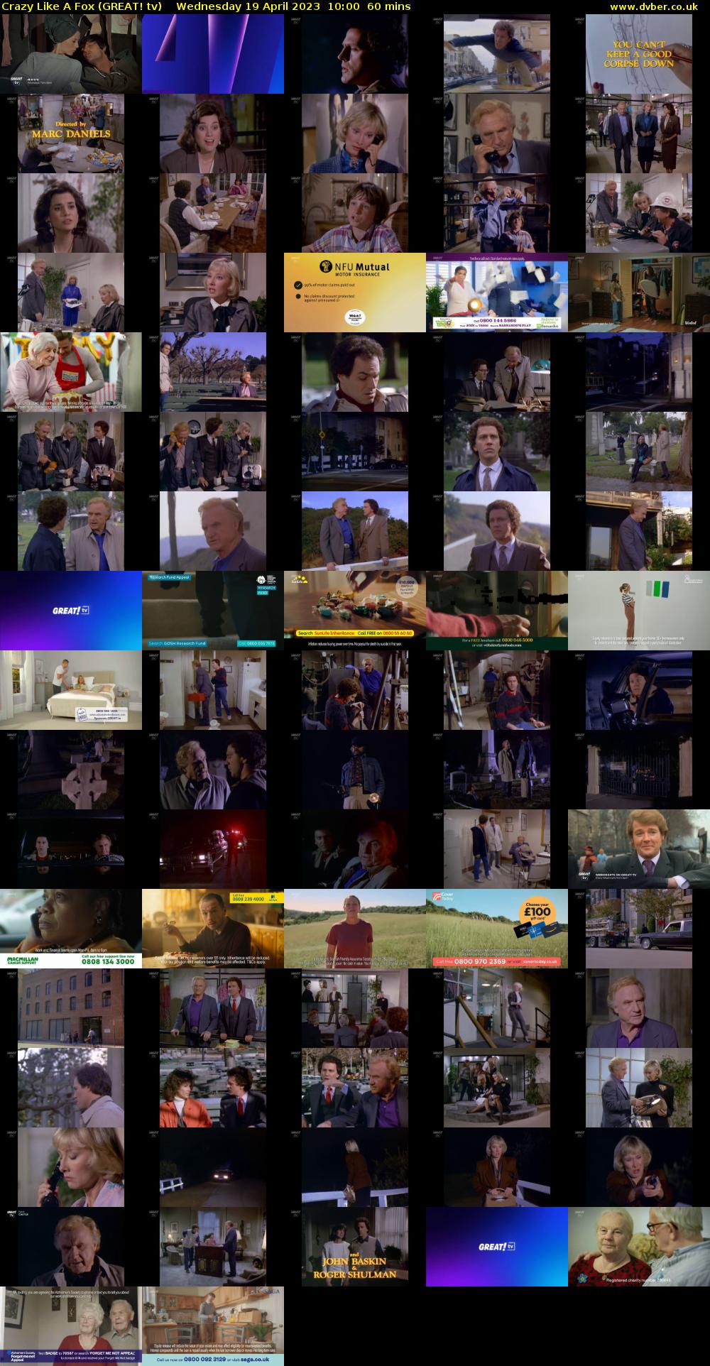 Crazy Like A Fox (GREAT! tv) Wednesday 19 April 2023 10:00 - 11:00