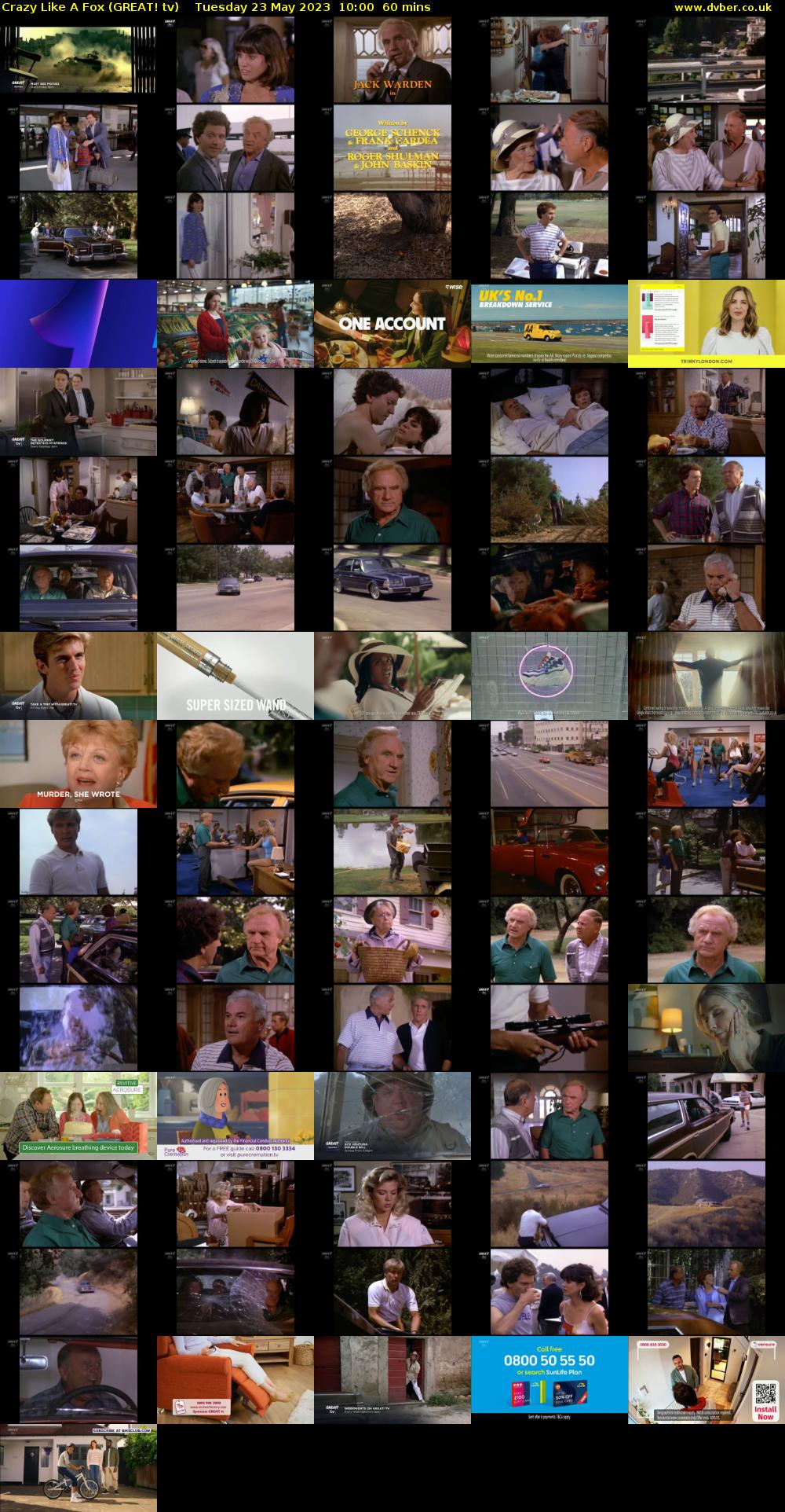 Crazy Like A Fox (GREAT! tv) Tuesday 23 May 2023 10:00 - 11:00