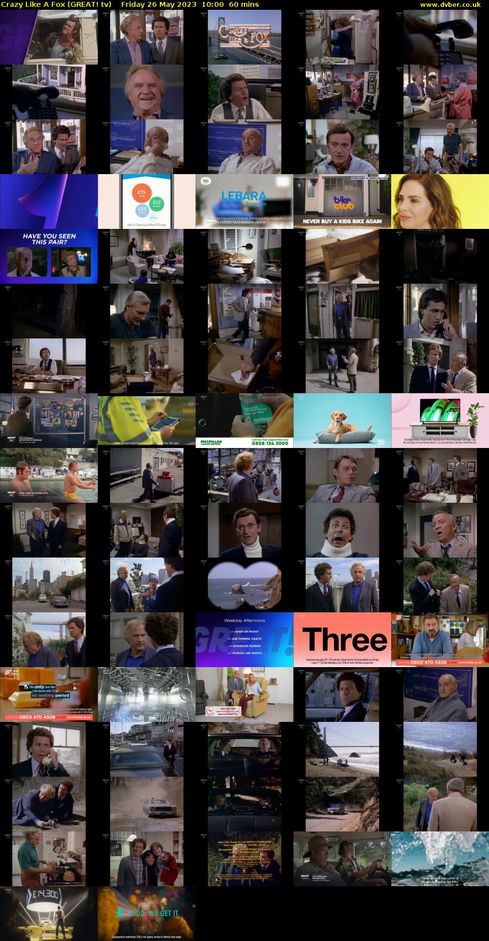 Crazy Like A Fox (GREAT! tv) Friday 26 May 2023 10:00 - 11:00