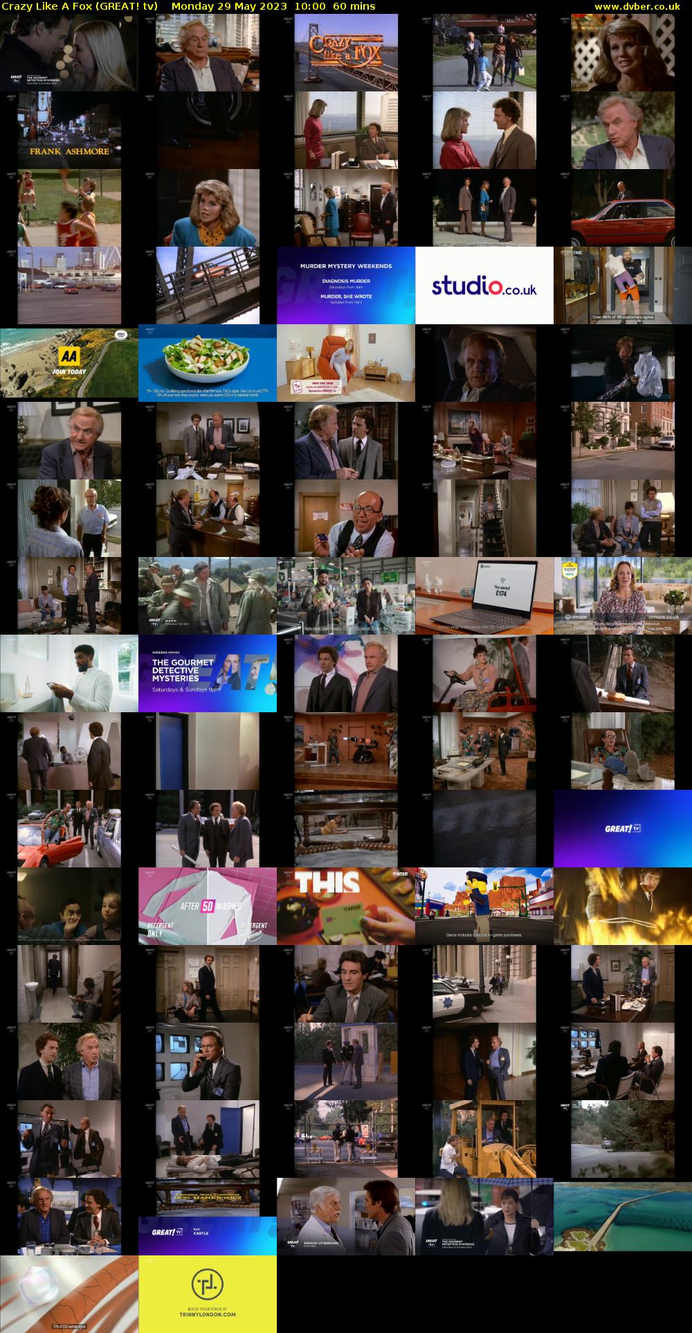 Crazy Like A Fox (GREAT! tv) Monday 29 May 2023 10:00 - 11:00