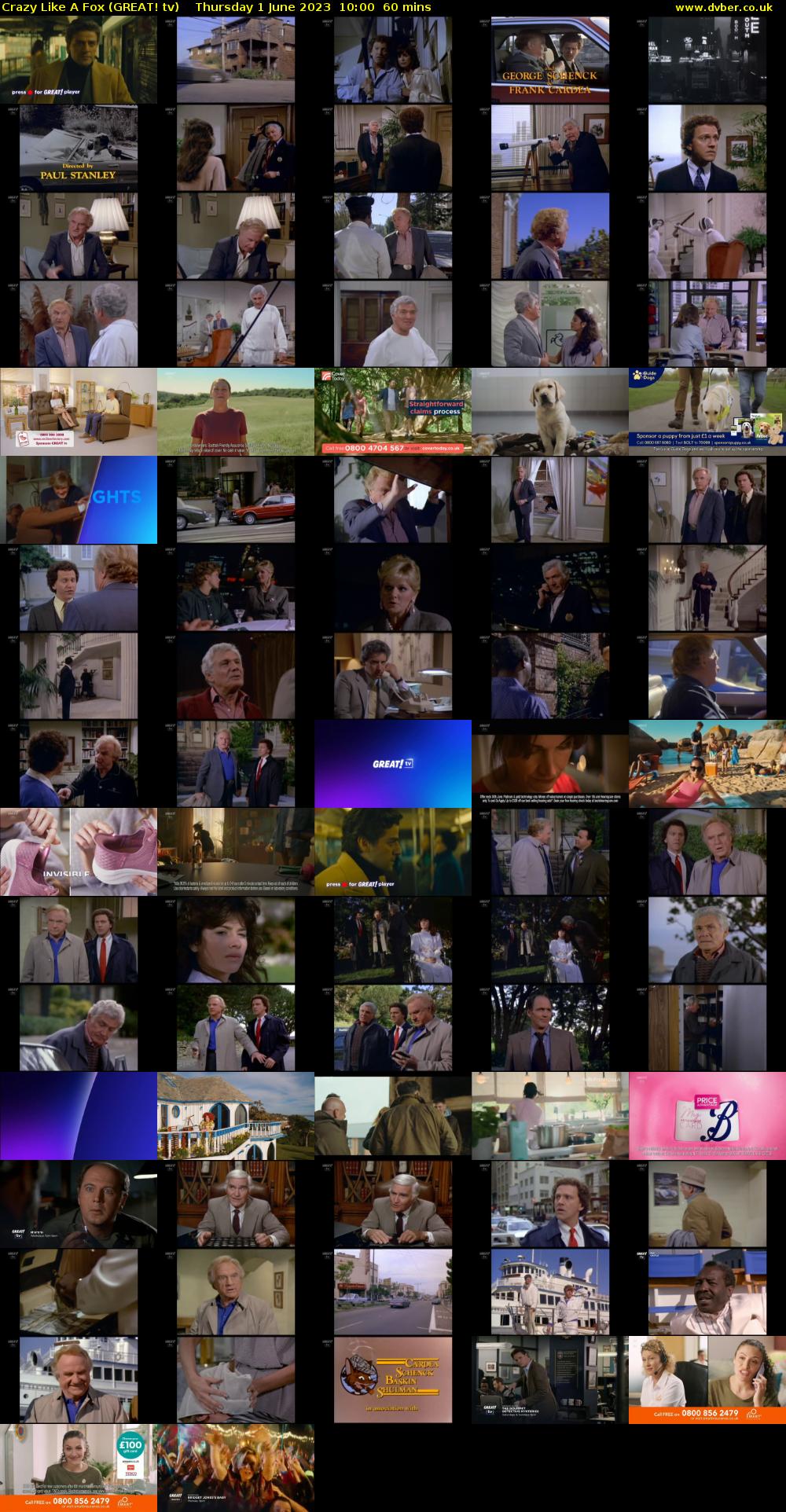 Crazy Like A Fox (GREAT! tv) Thursday 1 June 2023 10:00 - 11:00