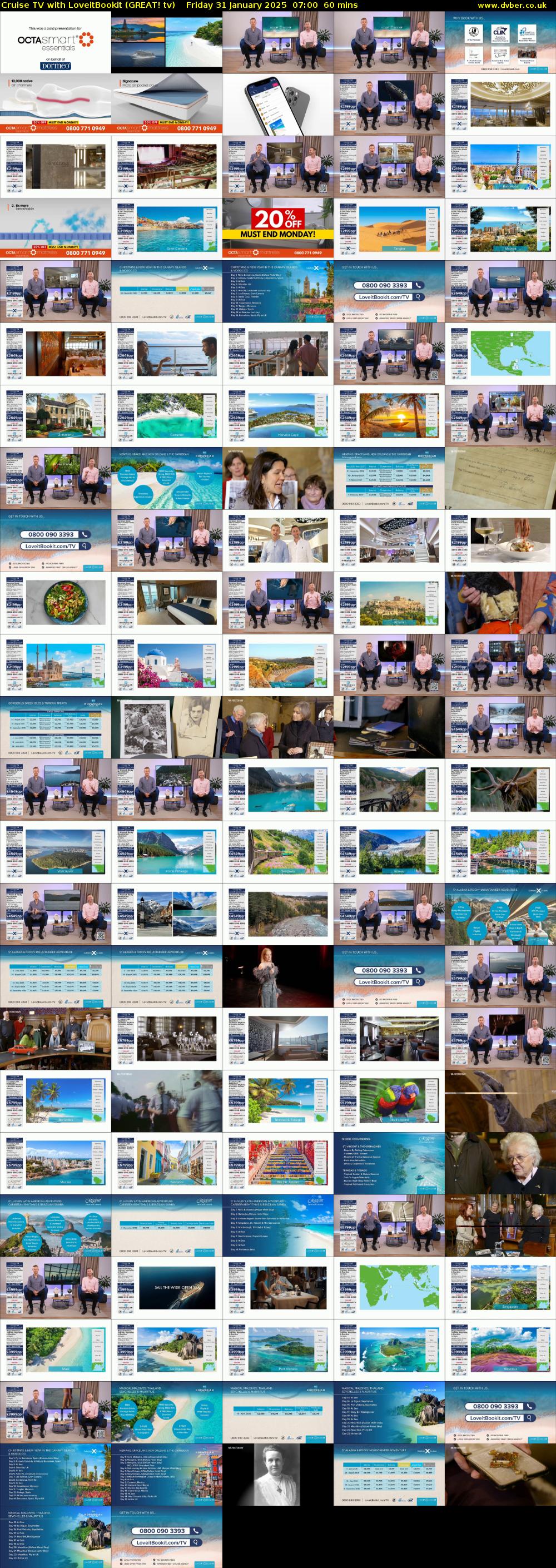 Cruise TV with LoveitBookit (GREAT! tv) Friday 31 January 2025 07:00 - 08:00