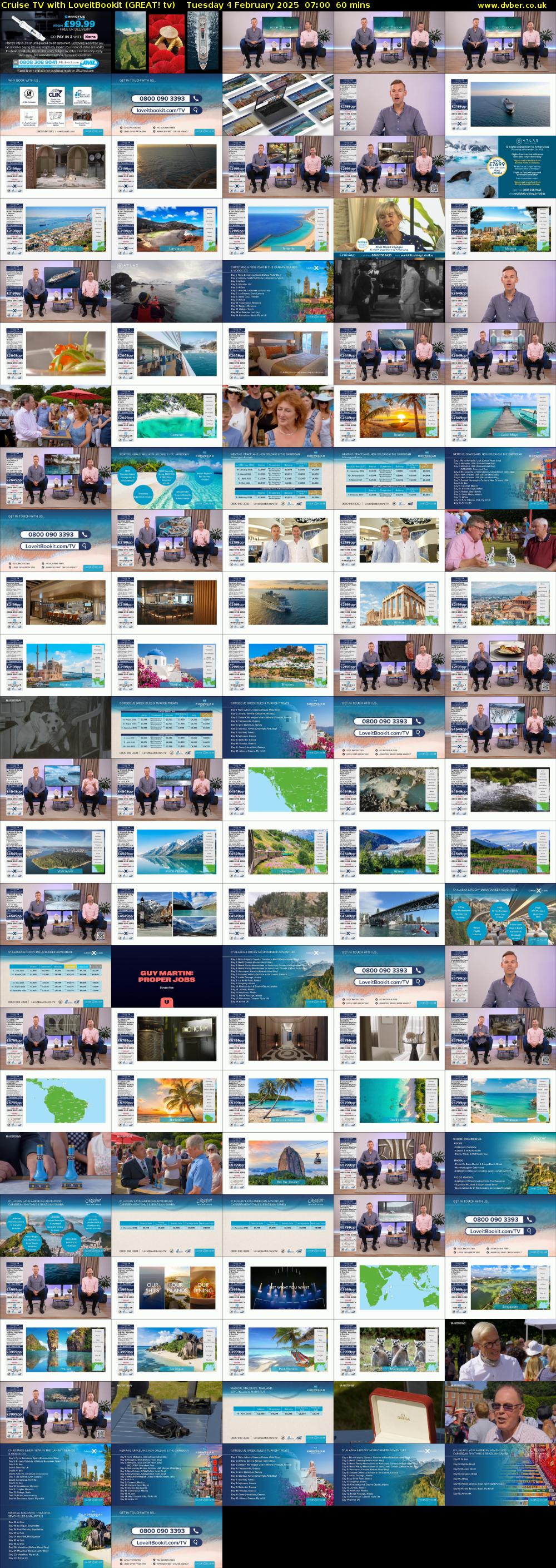 Cruise TV with LoveitBookit (GREAT! tv) Tuesday 4 February 2025 07:00 - 08:00