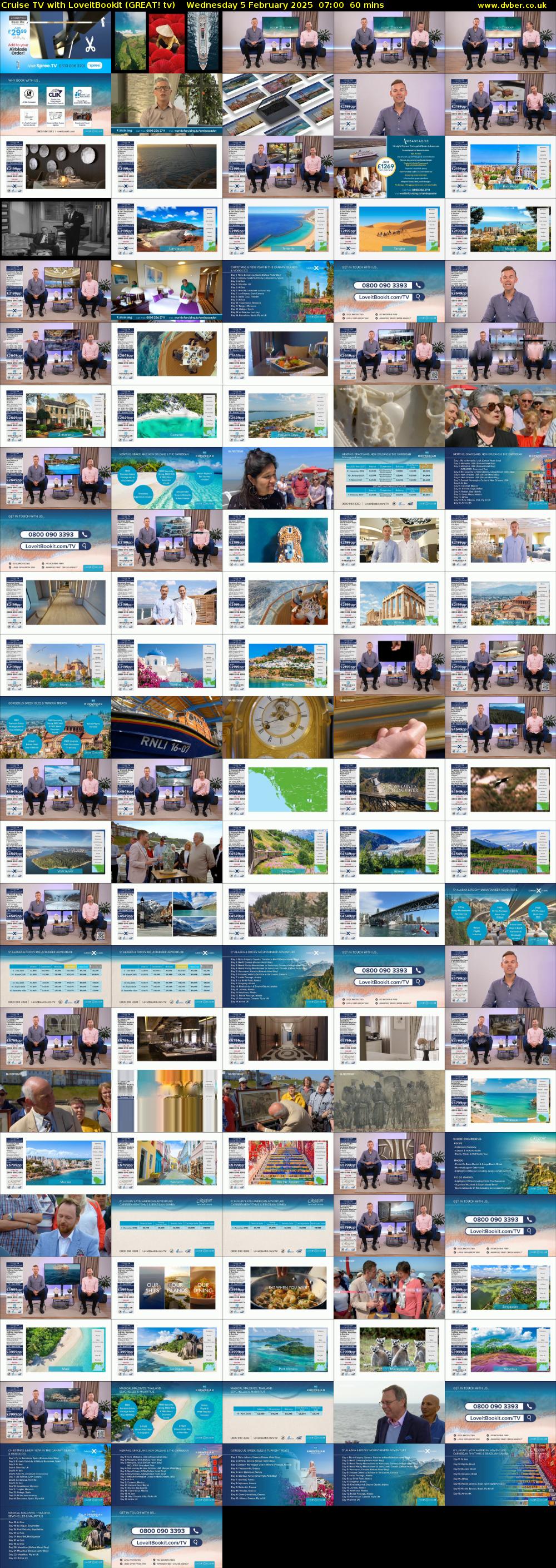 Cruise TV with LoveitBookit (GREAT! tv) Wednesday 5 February 2025 07:00 - 08:00