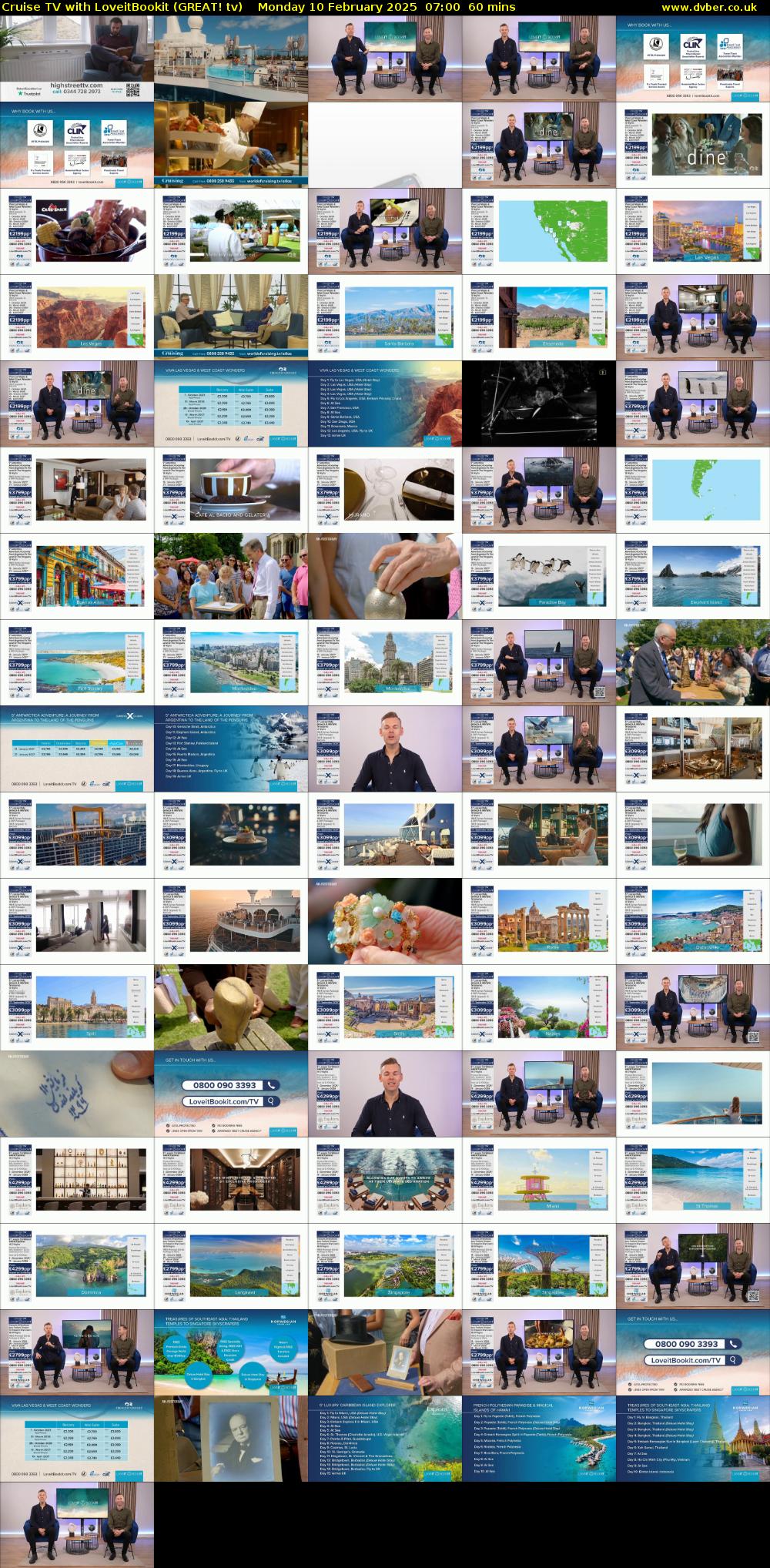 Cruise TV with LoveitBookit (GREAT! tv) Monday 10 February 2025 07:00 - 08:00