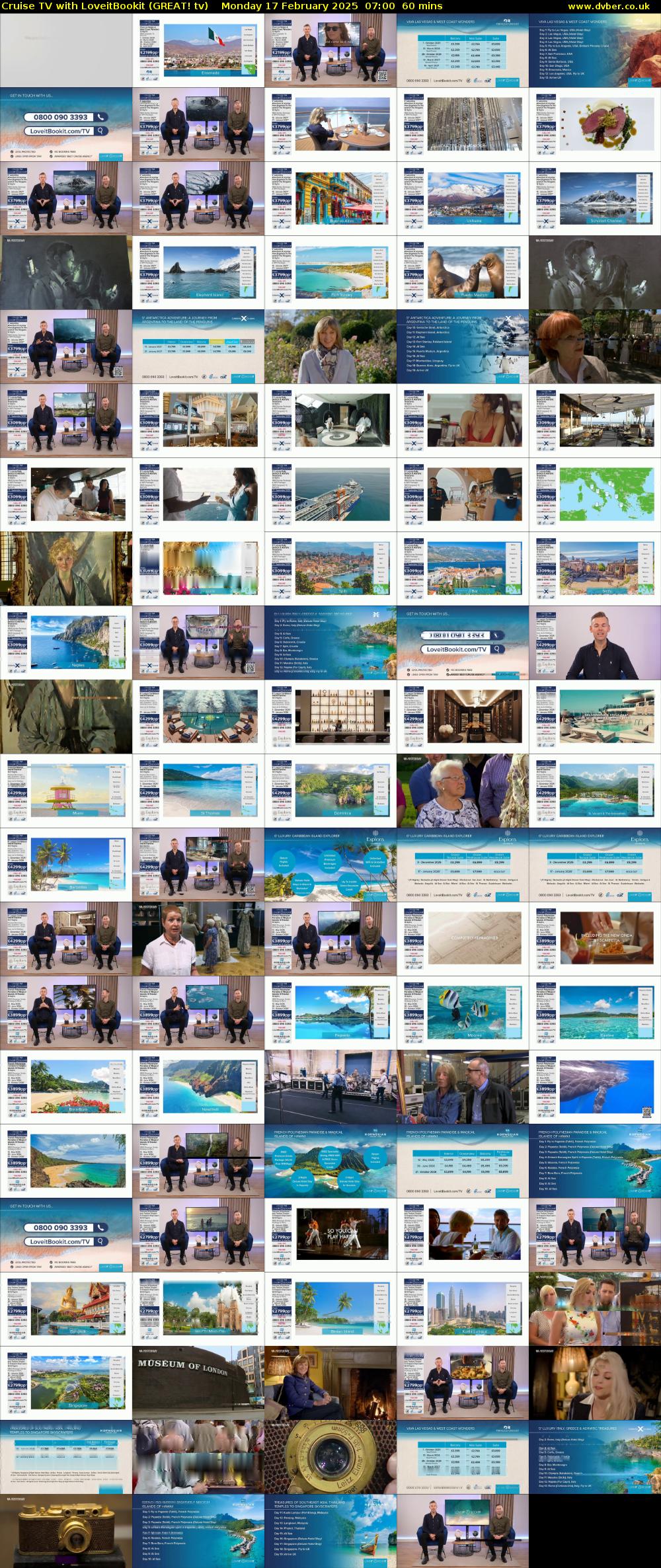 Cruise TV with LoveitBookit (GREAT! tv) Monday 17 February 2025 07:00 - 08:00