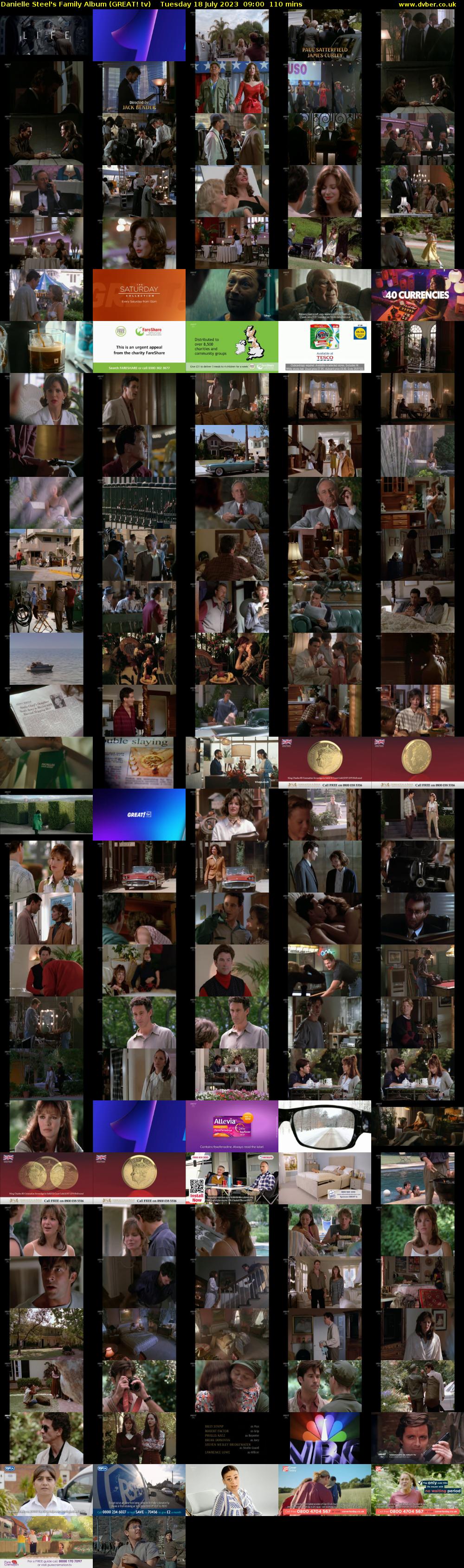 Danielle Steel's Family Album (GREAT! tv) Tuesday 18 July 2023 09:00 - 10:50