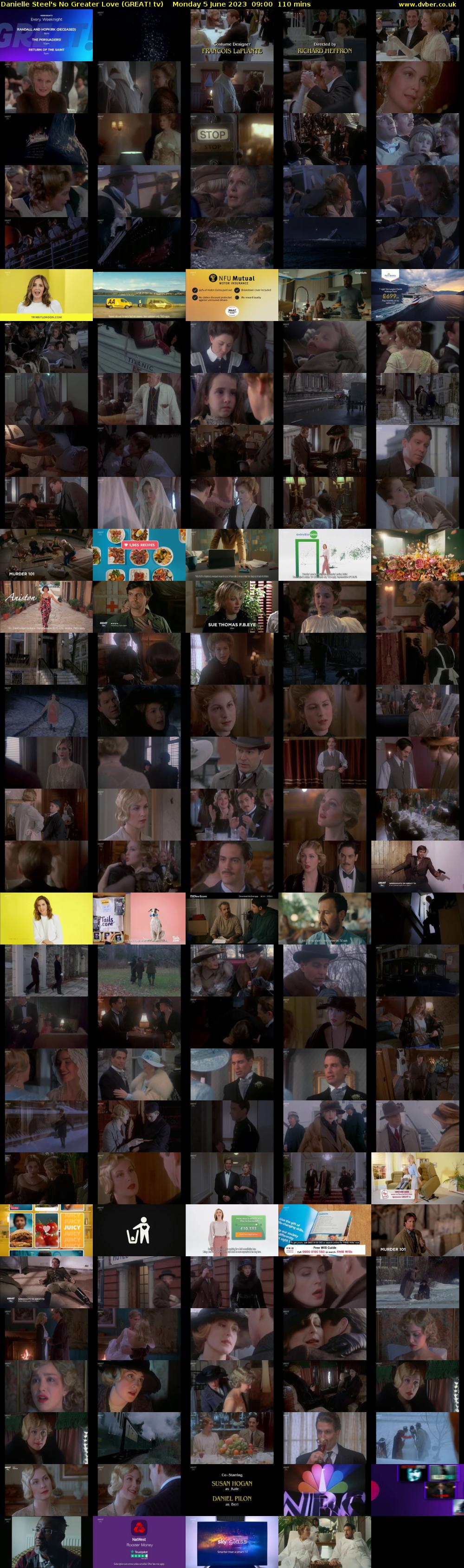 Danielle Steel's No Greater Love (GREAT! tv) Monday 5 June 2023 09:00 - 10:50