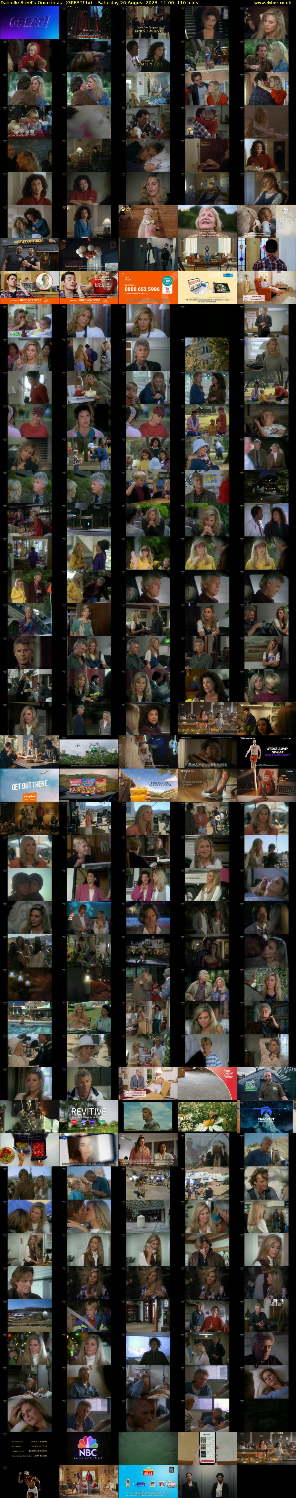 Danielle Steel's Once in a... (GREAT! tv) Saturday 26 August 2023 11:00 - 12:50