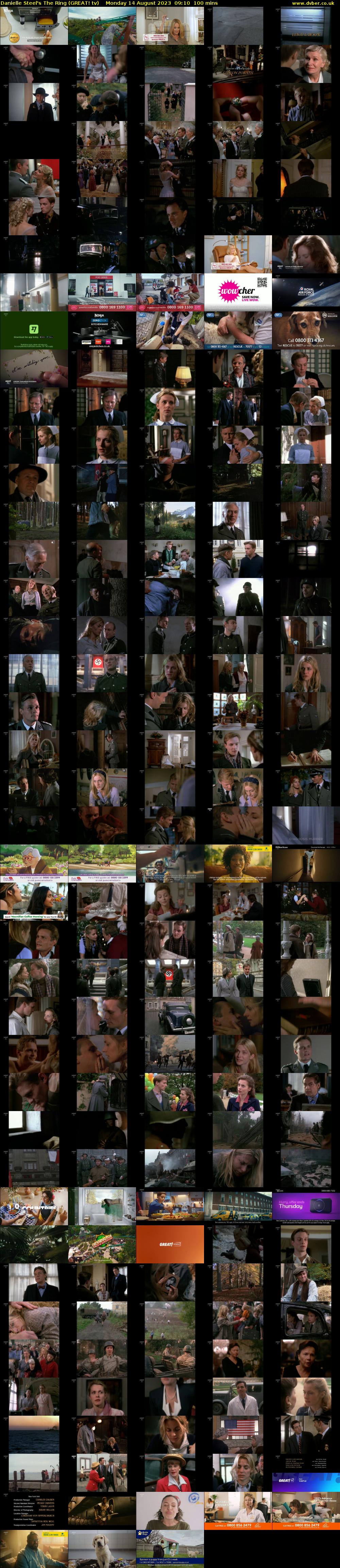 Danielle Steel's The Ring (GREAT! tv) Monday 14 August 2023 09:10 - 10:50