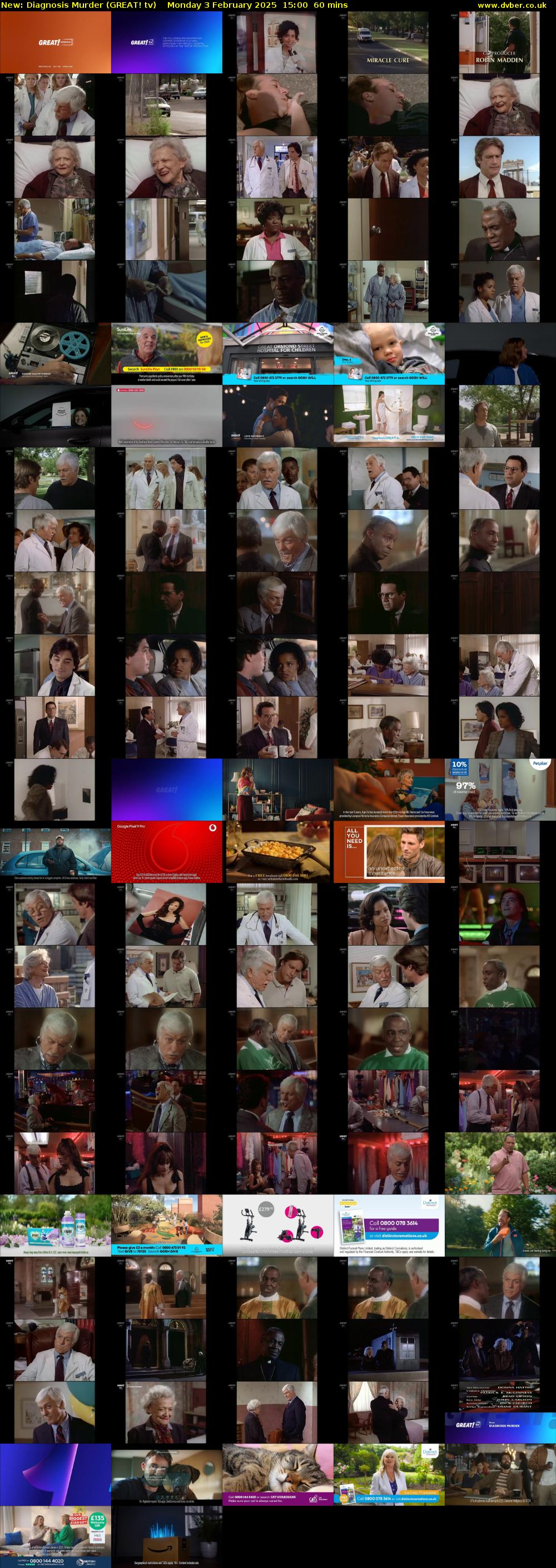 Diagnosis Murder (GREAT! tv) Monday 3 February 2025 15:00 - 16:00