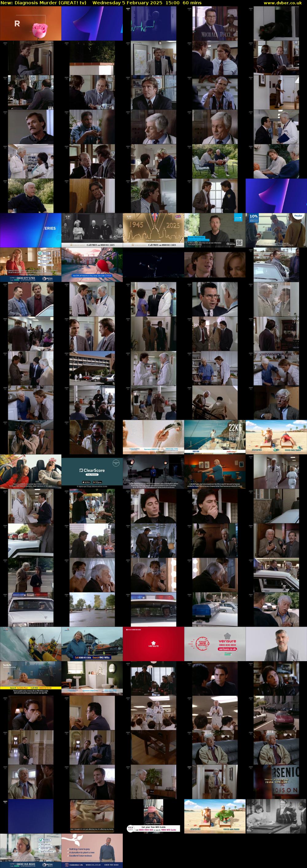 Diagnosis Murder (GREAT! tv) Wednesday 5 February 2025 15:00 - 16:00