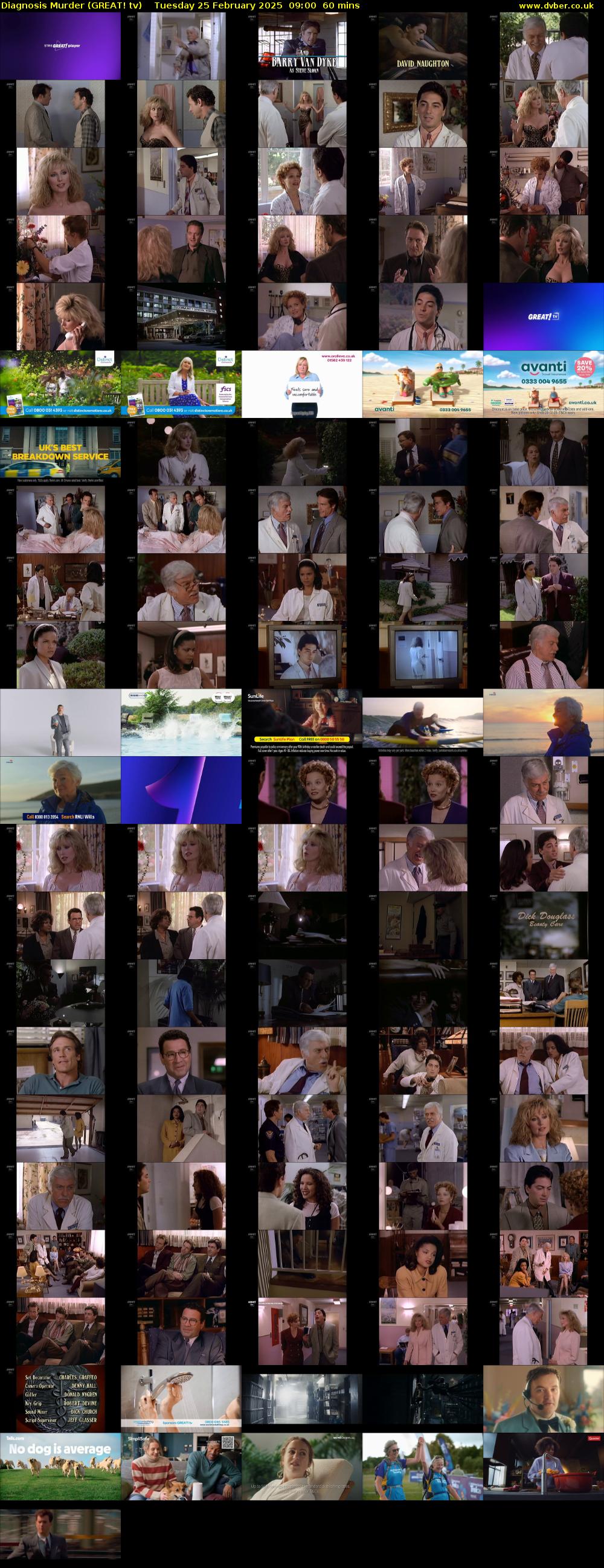 Diagnosis Murder (GREAT! tv) Tuesday 25 February 2025 09:00 - 10:00