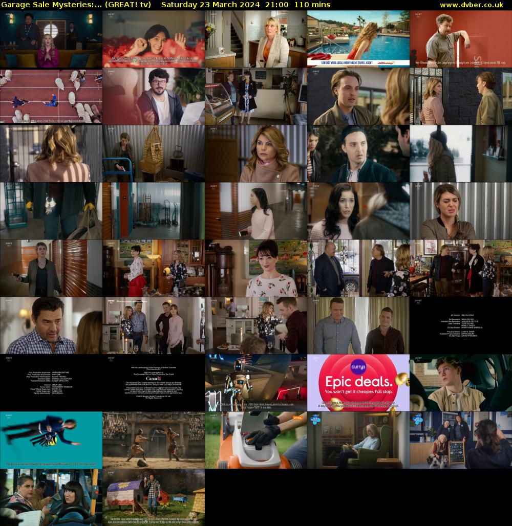 Garage Sale Mysteries:... (GREAT! tv) Saturday 23 March 2024 21:00 - 22:50