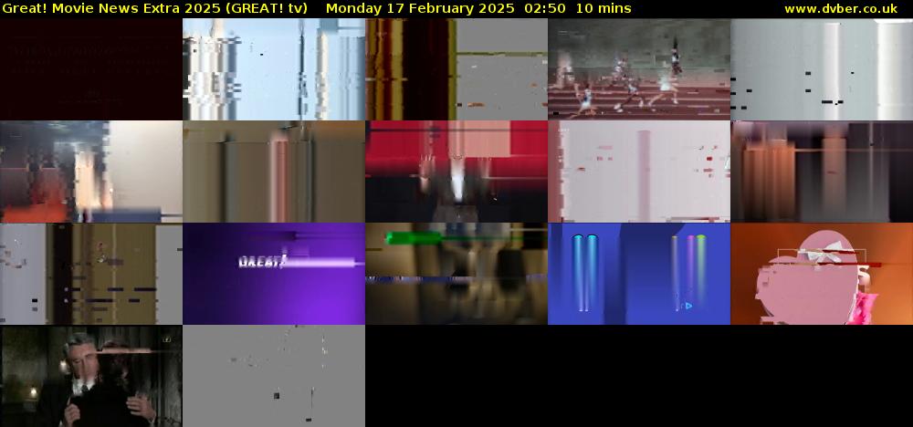 Great! Movie News Extra 2025 (GREAT! tv) Monday 17 February 2025 02:50 - 03:00