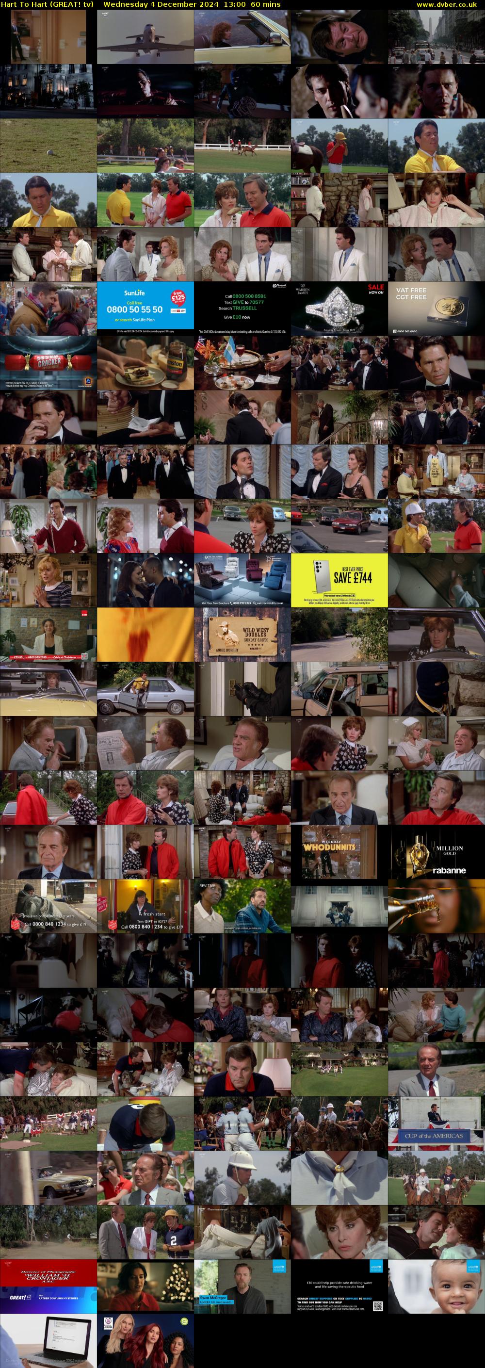 Hart To Hart (GREAT! tv) Wednesday 4 December 2024 13:00 - 14:00