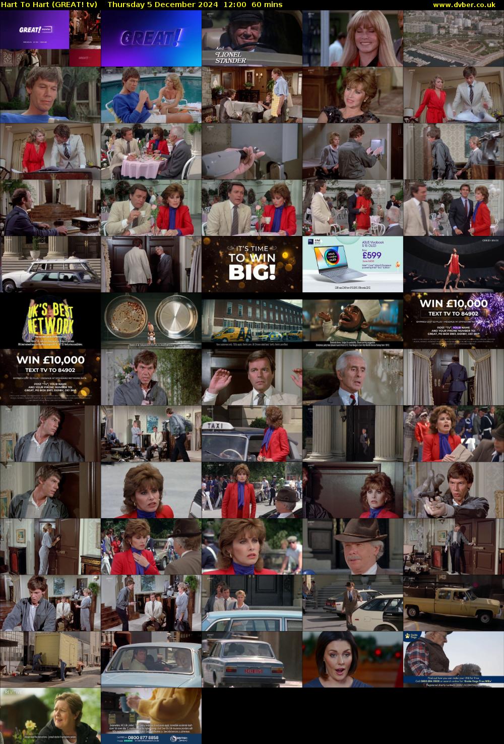 Hart To Hart (GREAT! tv) Thursday 5 December 2024 12:00 - 13:00