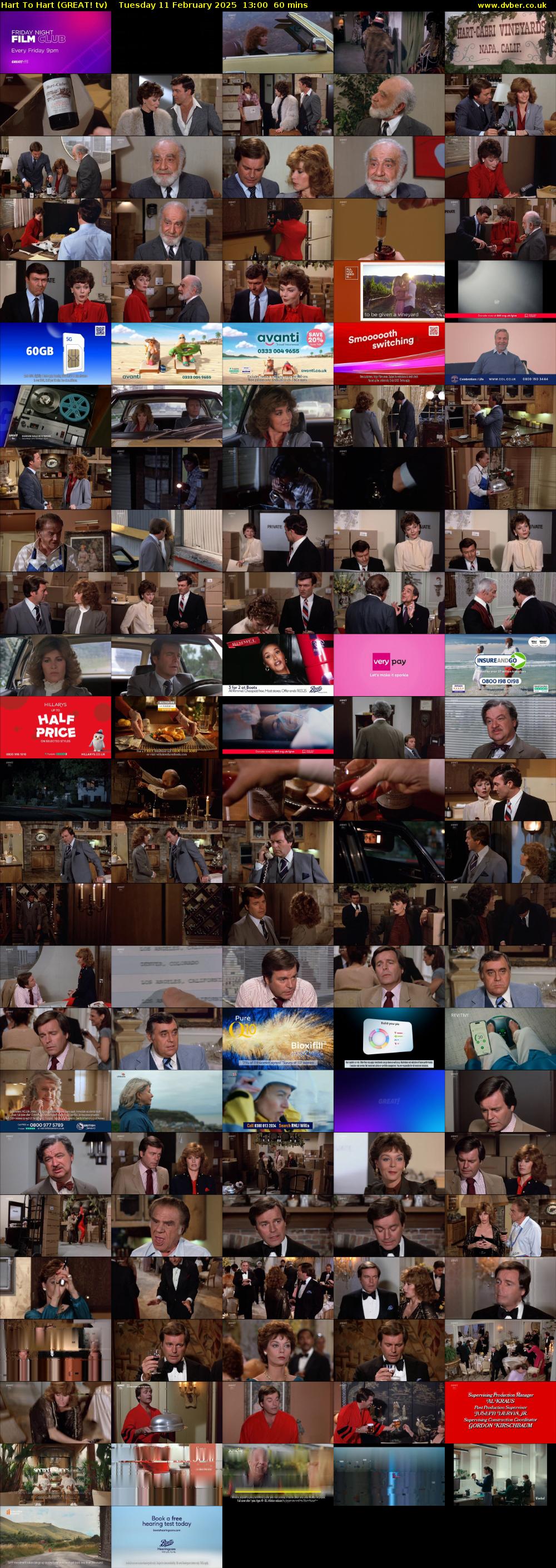 Hart To Hart (GREAT! tv) Tuesday 11 February 2025 13:00 - 14:00