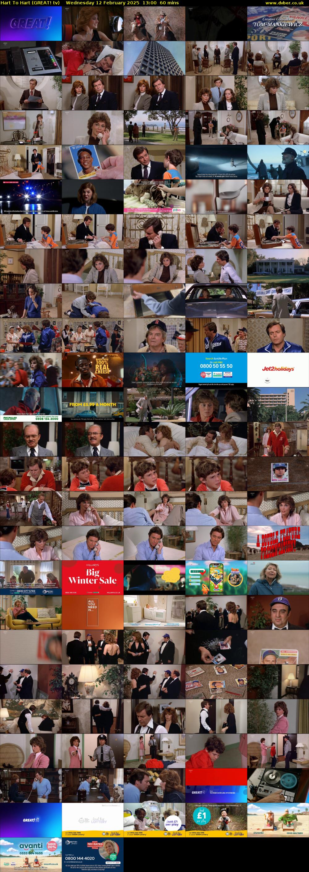 Hart To Hart (GREAT! tv) Wednesday 12 February 2025 13:00 - 14:00