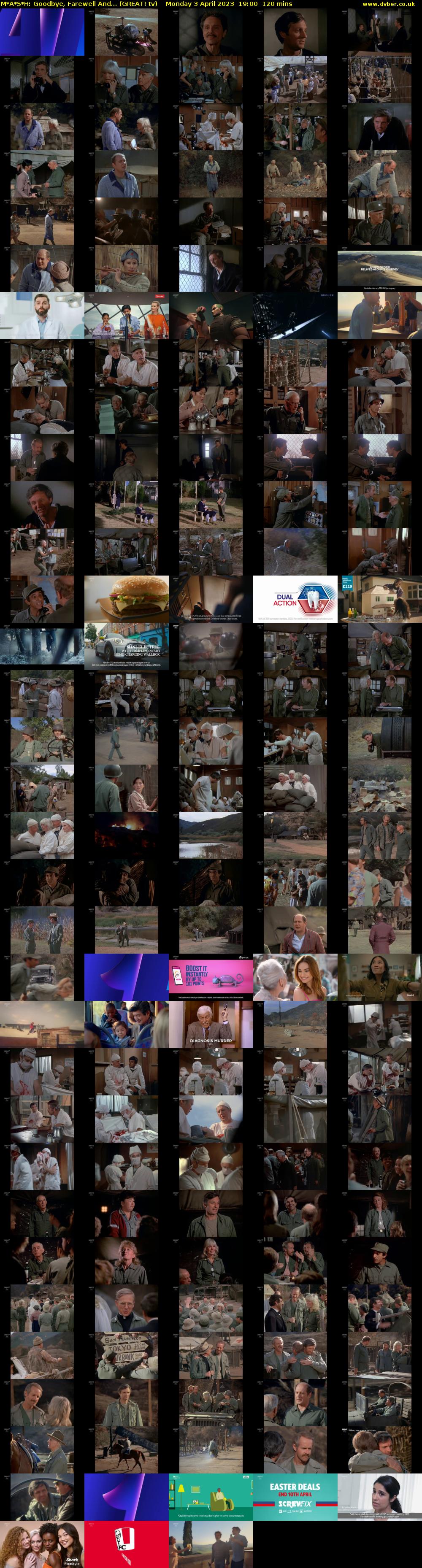 M*A*S*H: Goodbye, Farewell And... (GREAT! tv) Monday 3 April 2023 19:00 - 21:00