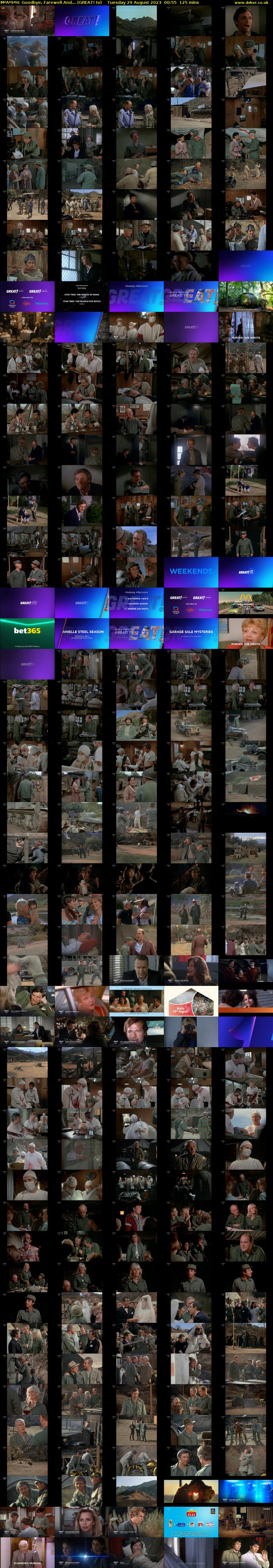 M*A*S*H: Goodbye, Farewell And... (GREAT! tv) Tuesday 29 August 2023 00:55 - 03:00