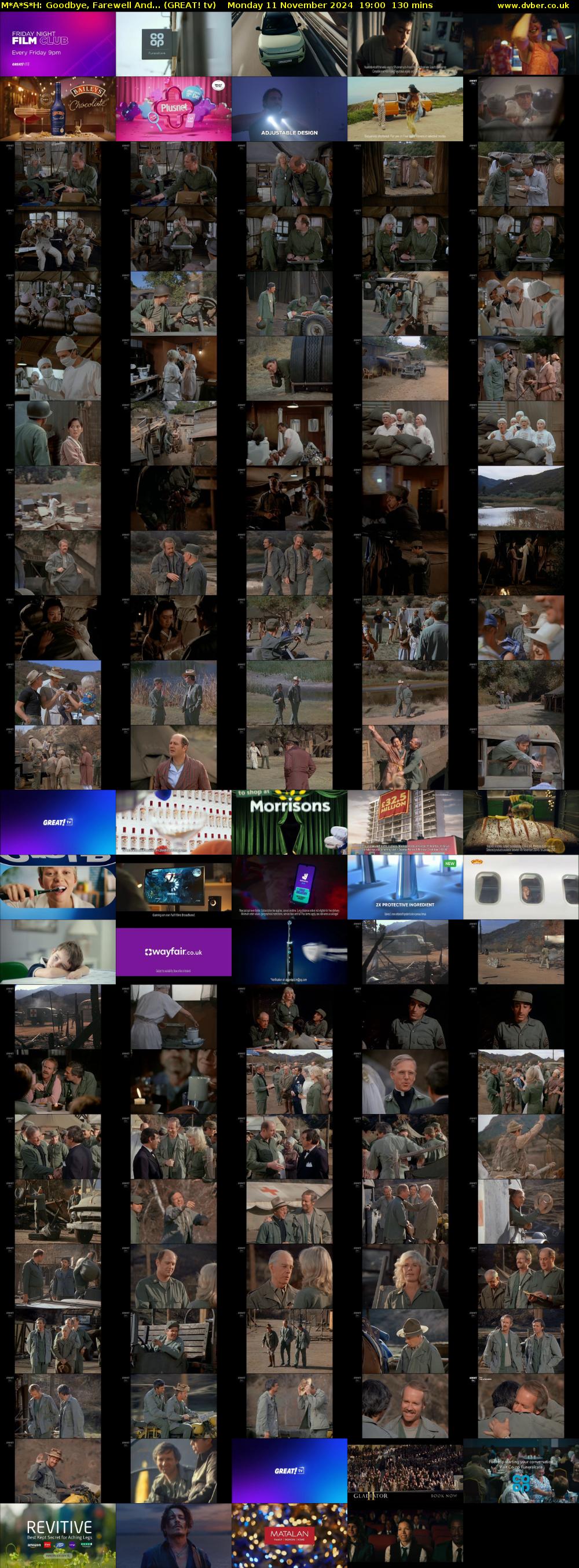 M*A*S*H: Goodbye, Farewell And... (GREAT! tv) Monday 11 November 2024 19:00 - 21:10