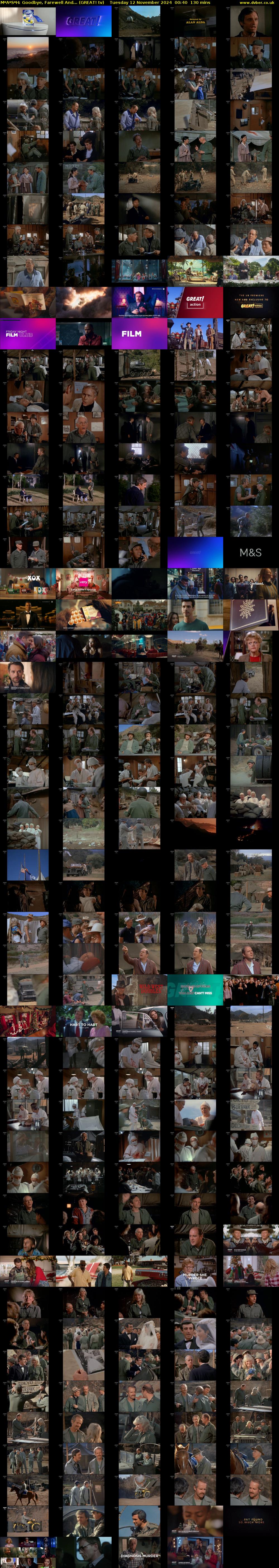 M*A*S*H: Goodbye, Farewell And... (GREAT! tv) Tuesday 12 November 2024 00:40 - 02:50