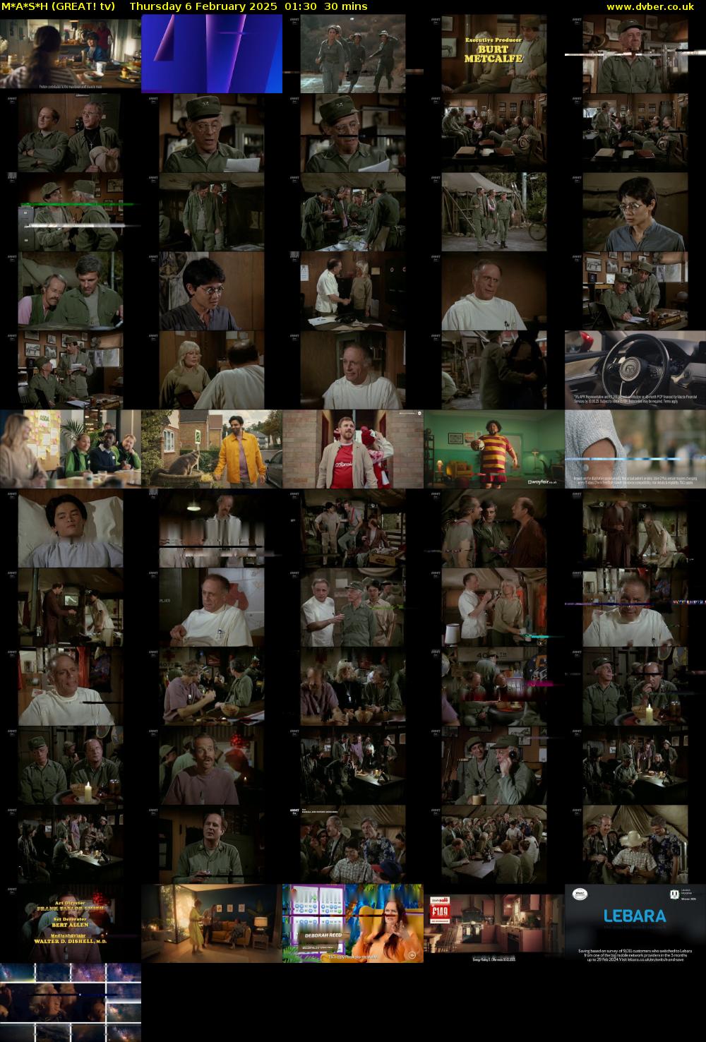 M*A*S*H (GREAT! tv) Thursday 6 February 2025 01:30 - 02:00