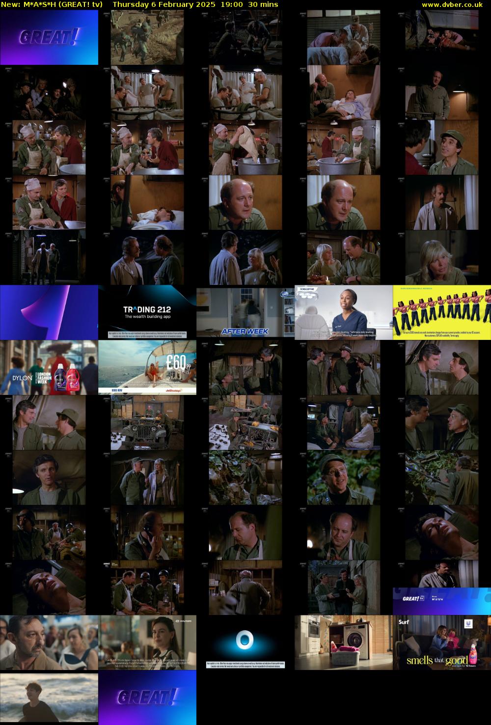 M*A*S*H (GREAT! tv) Thursday 6 February 2025 19:00 - 19:30