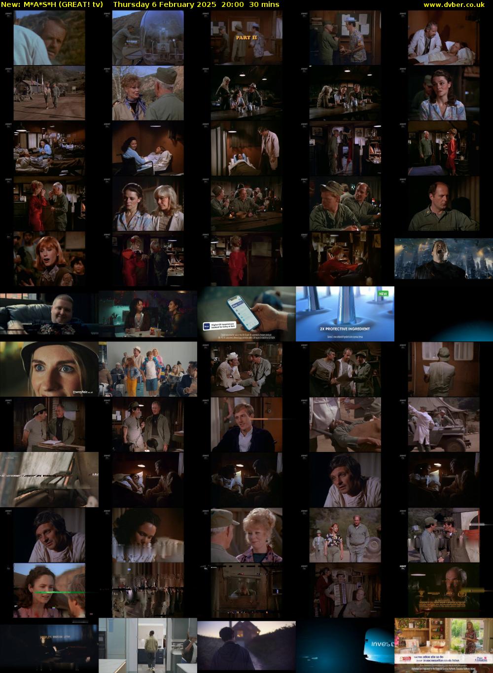 M*A*S*H (GREAT! tv) Thursday 6 February 2025 20:00 - 20:30